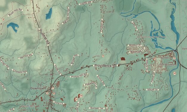 Beautifully Detailed Map of Brooklyn, Connecticut