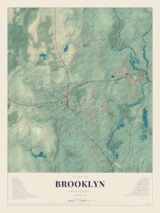 Map of Brooklyn, Connecticut