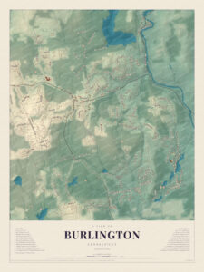 Map of Burlington, Connecticut