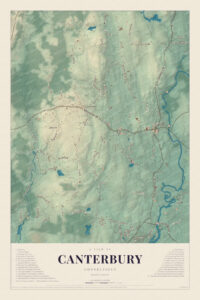Map of Canterbury, Connecticut