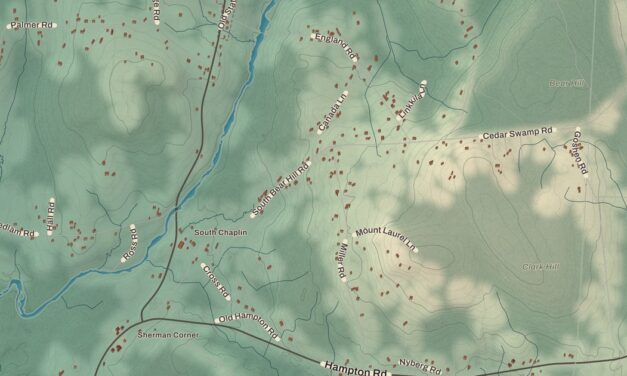 Beautifully Detailed Map of Chaplin, Connecticut