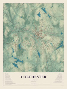 Map of Colchester, Connecticut
