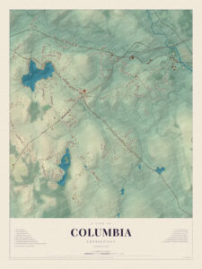 Map of Columbia, Connecticut