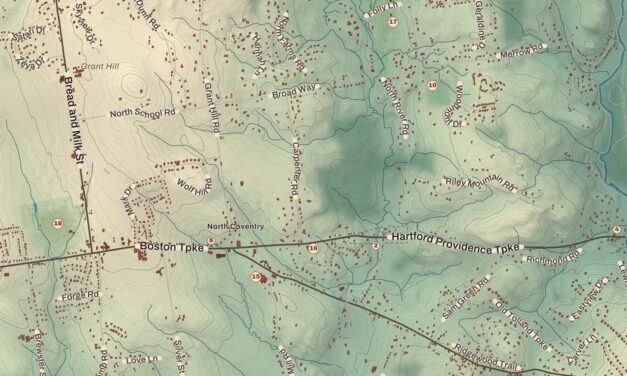 Beautifully Detailed Map of Coventry, Connecticut