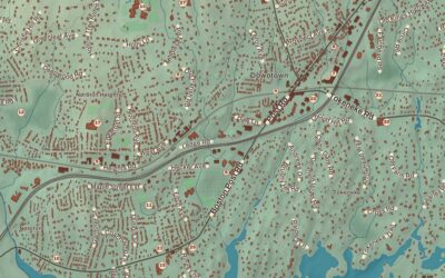 Beautifully Detailed Map of Darien, Connecticut
