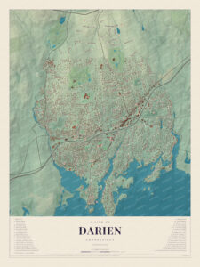 Map of Darien, Connecticut