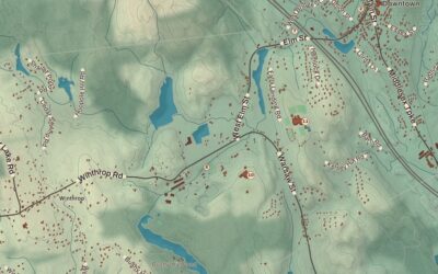Beautifully Detailed Map of Deep River, Connecticut