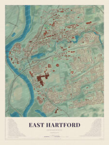 Map of East Hartford, Connecticut