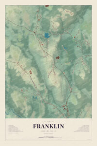 Map of Franklin, Connecticut