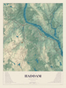 Map of Haddam, Connecticut