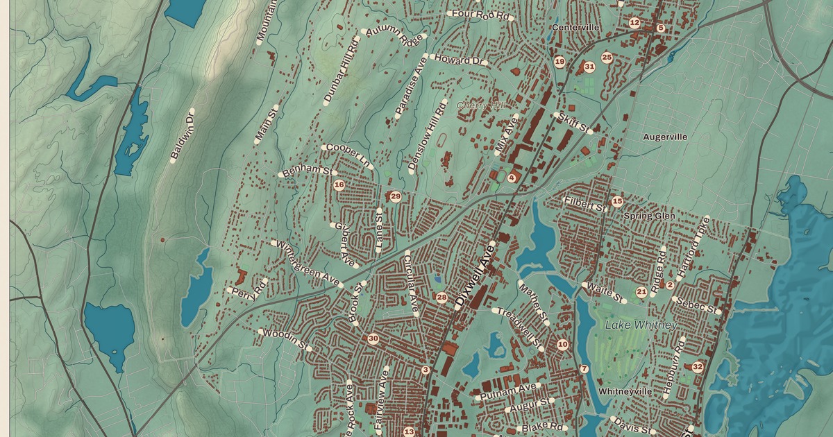 Beautifully Detailed Map of Hamden, Connecticut