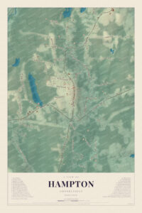 Map of Hampton, Connecticut