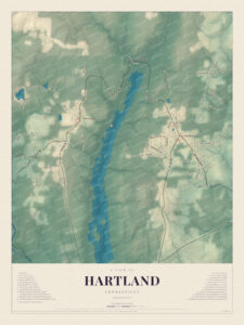 Map of Hartland, Connecticut