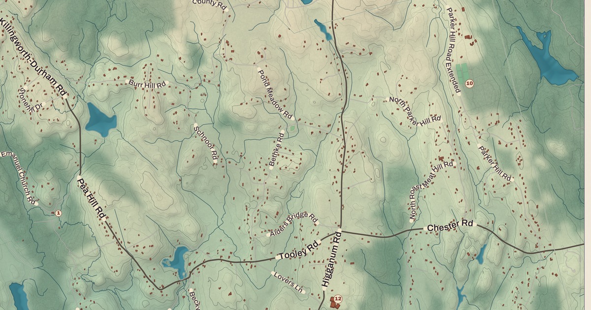 Beautifully Detailed Map of Killingworth, Connecticut