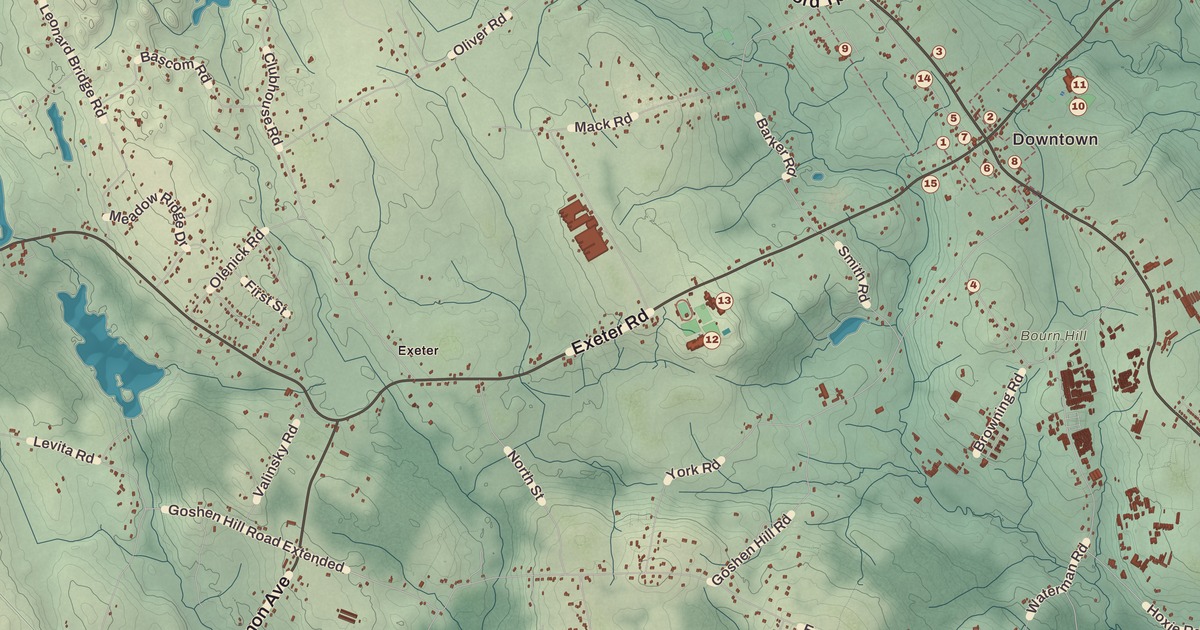 Beautifully Detailed Map of Lebanon, Connecticut