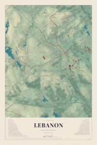 Map of Lebanon, Connecticut