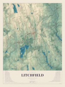Map of Litchfield, Connecticut