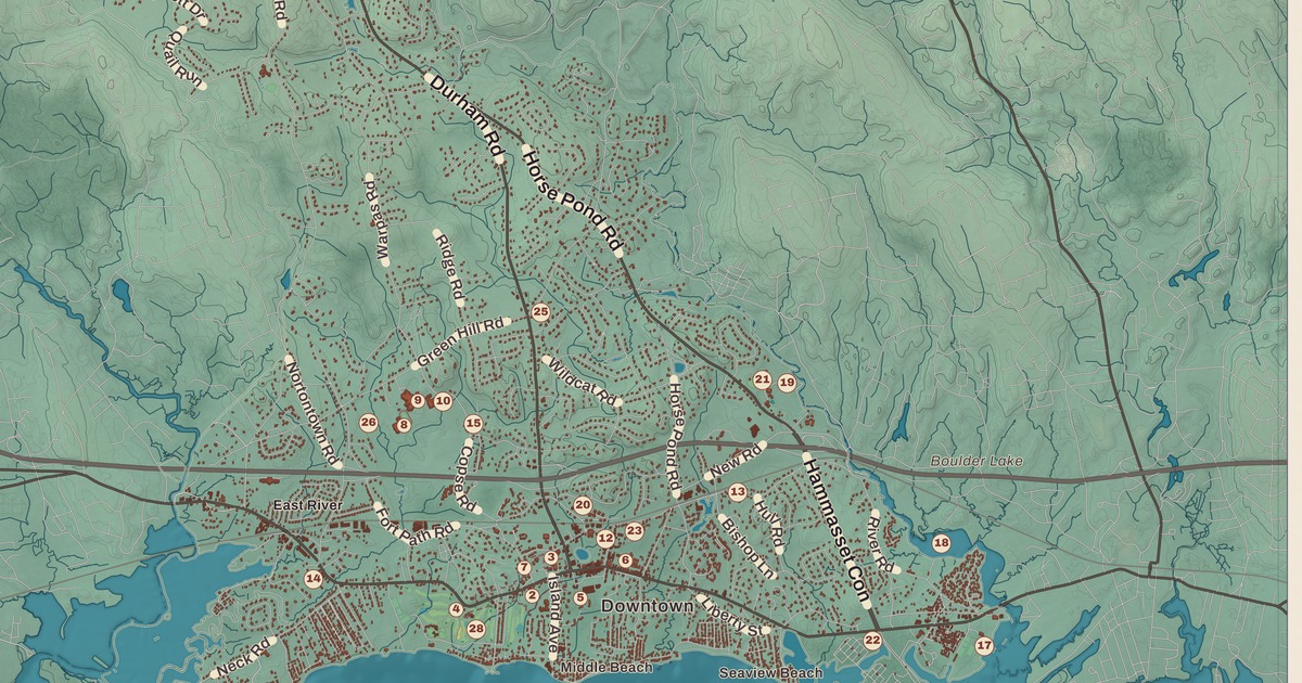 Beautifully Detailed Map of Madison, Connecticut
