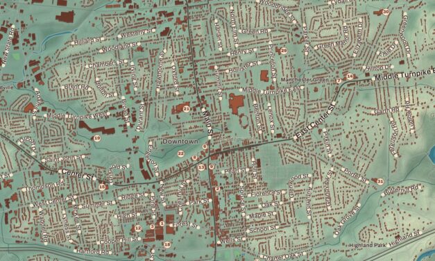 Beautifully Detailed Map of Manchester, Connecticut
