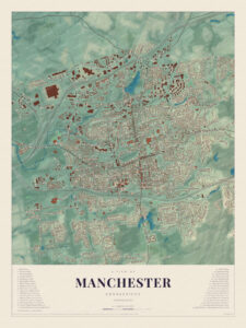 Map of Manchester, Connecticut