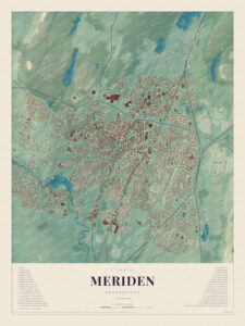 Map of Meriden, Connecticut