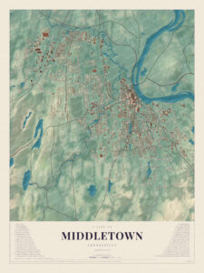 Map of Middletown, Connecticut