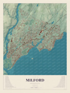 Map of Milford, Connecticut