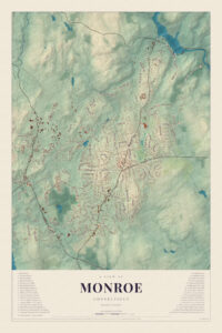 Map of Monroe, Connecticut