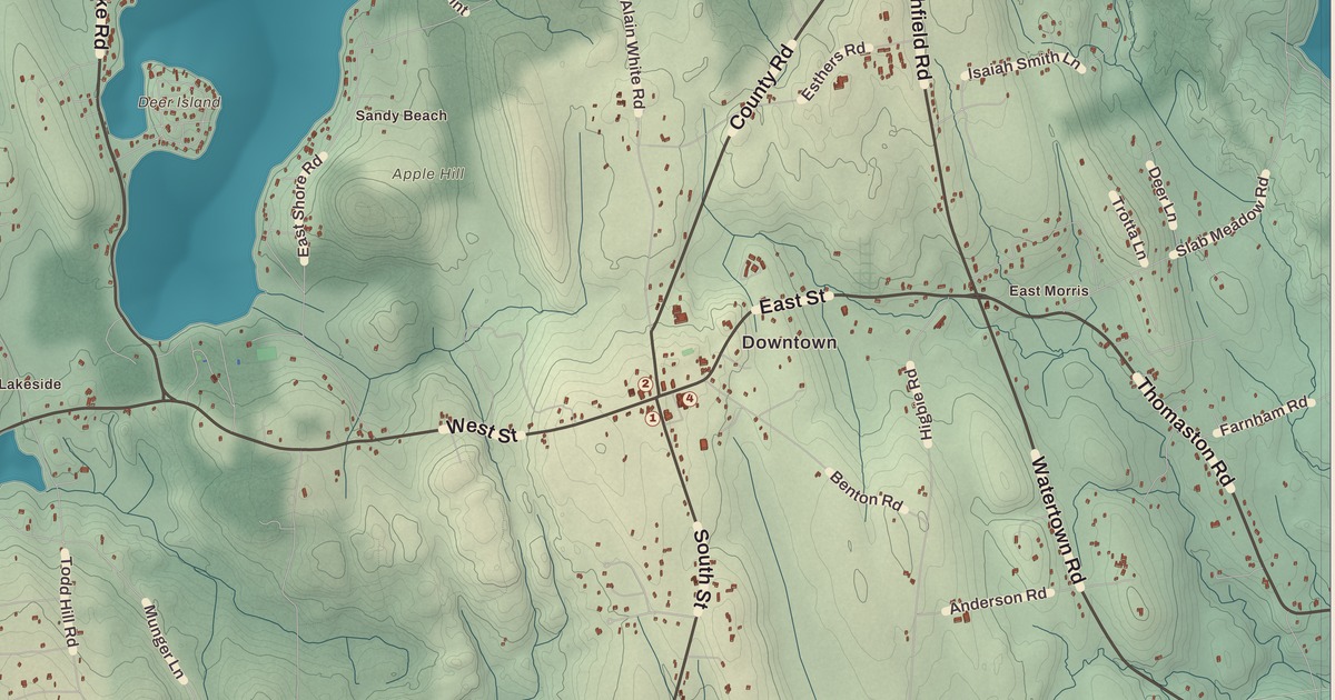 Beautifully Detailed Map of Morris, Connecticut