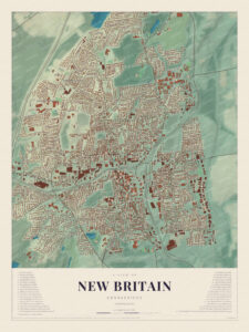 Map of New Britain, Connecticut