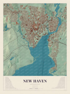 Map of New Haven, Connecticut