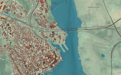 Beautifully Detailed Map of New London, Connecticut