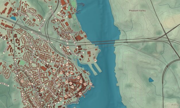 Beautifully Detailed Map of New London, Connecticut