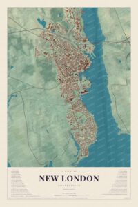 Map of New London, Connecticut