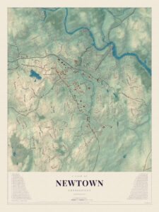 Map of Newtown, Connecticut