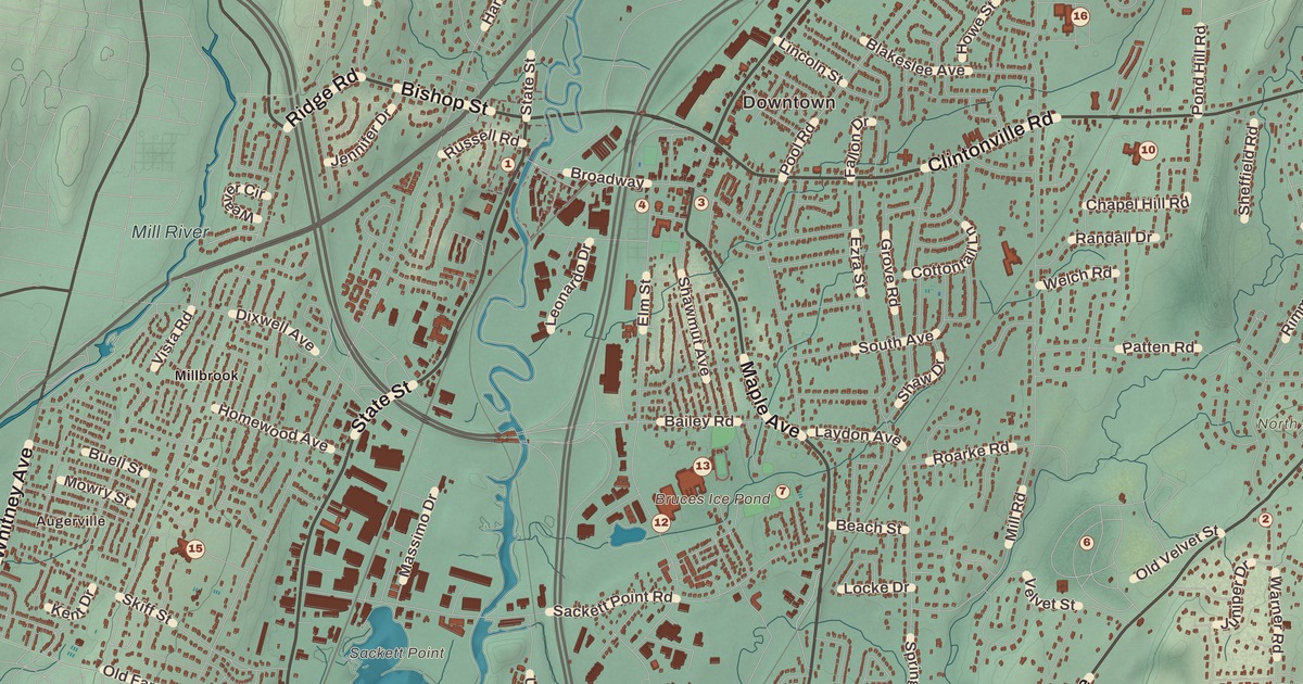 Beautifully Detailed Map of North Haven, Connecticut