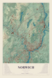 Map of Norwich, Connecticut