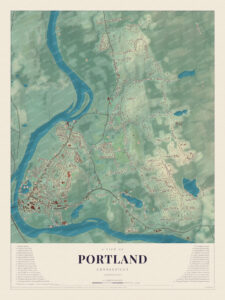 Map of Portland, Connecticut