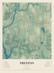 Map of Preston, Connecticut