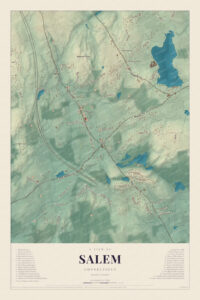 Map of Salem, Connecticut
