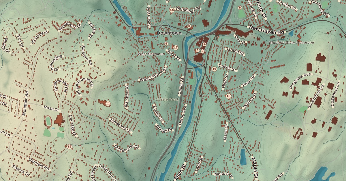 Beautifully Detailed Map of Seymour, Connecticut
