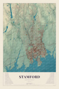 Map of Stamford, Connecticut