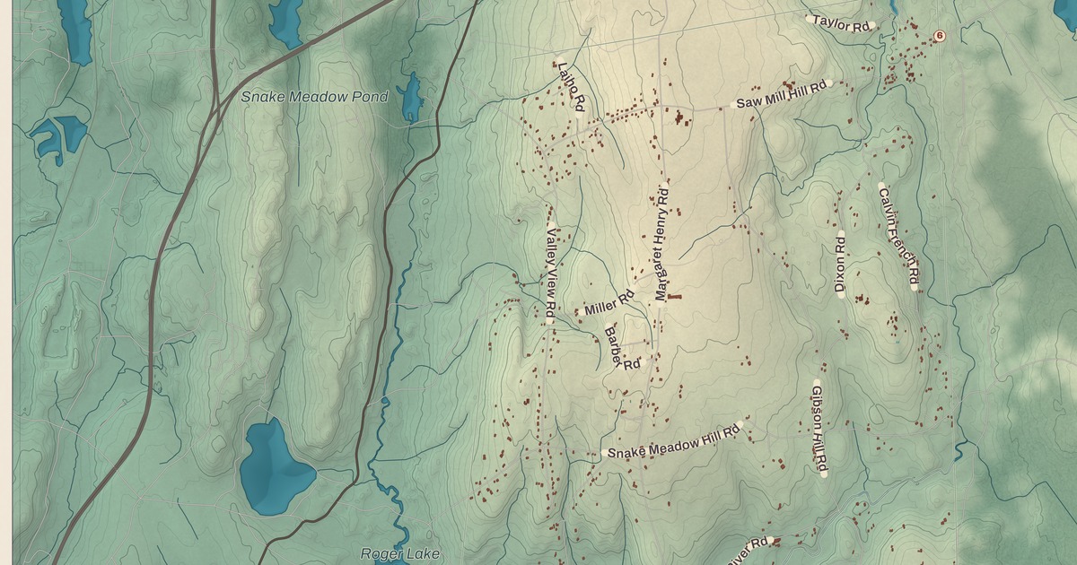Beautifully Detailed Map of Sterling, Connecticut