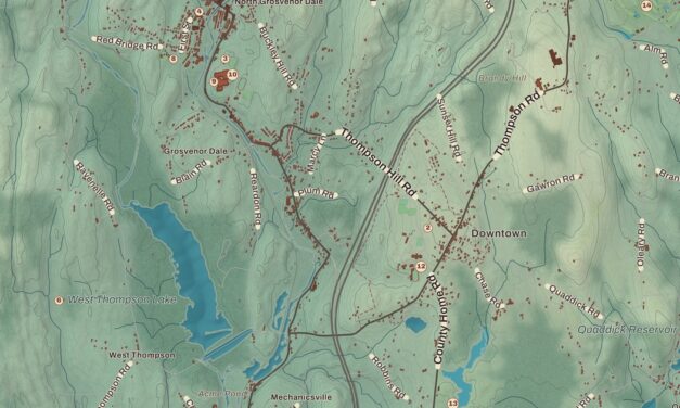 Beautifully Detailed Map of Thompson, Connecticut