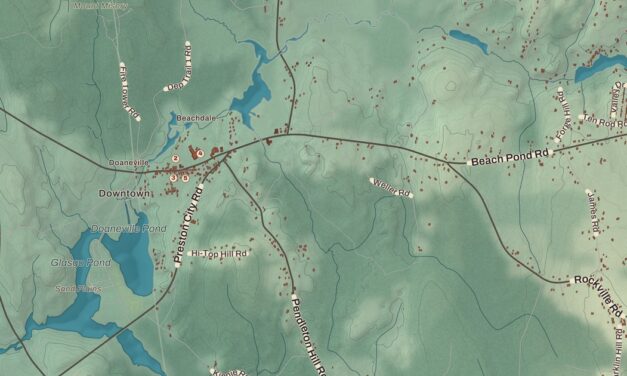 Beautifully Detailed Map of Voluntown, Connecticut