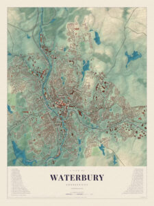 Map of Waterbury, Connecticut