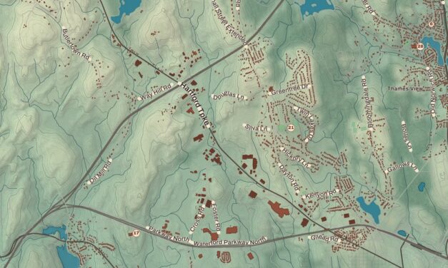 Beautifully Detailed Map of Waterford, Connecticut