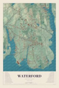 Map of Waterford, Connecticut