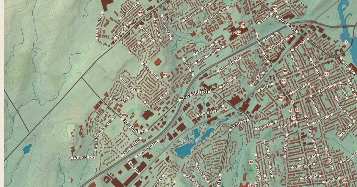 Beautifully Detailed Map of West Haven, Connecticut
