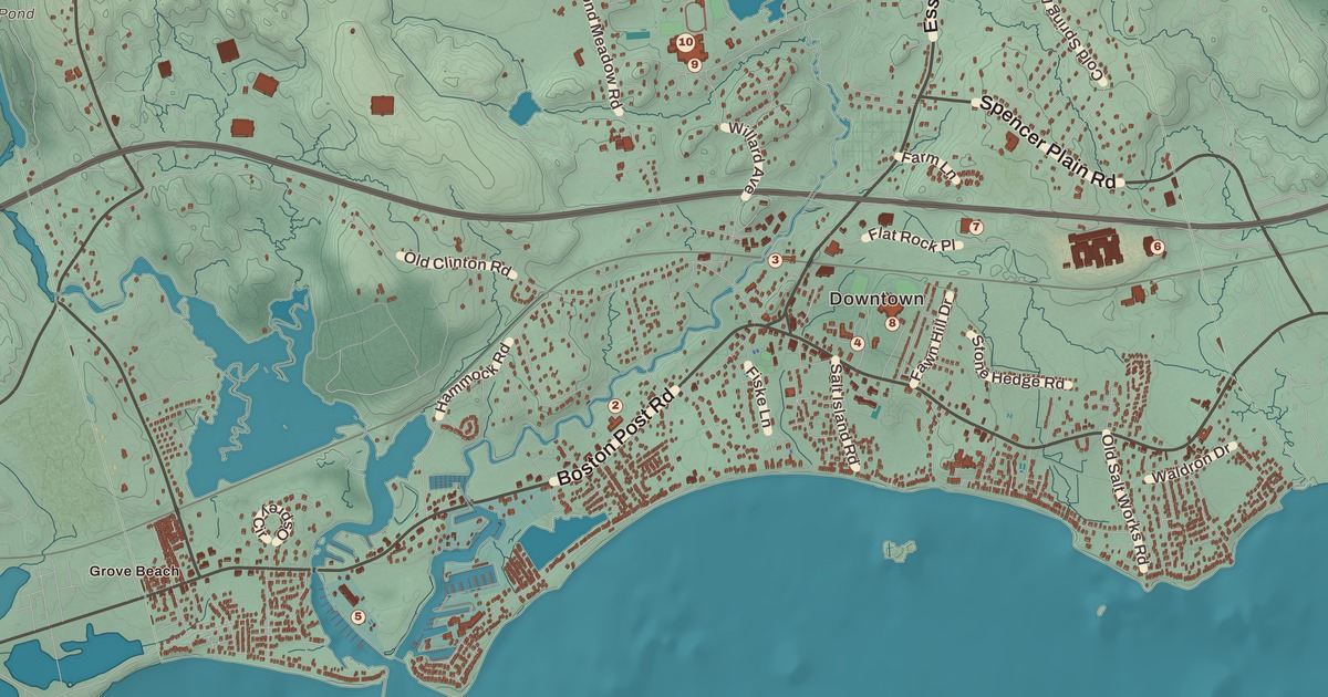 Beautifully Detailed Map of Westbrook, Connecticut